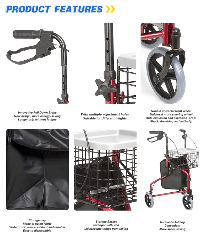 Three Wheel Rollator Walker